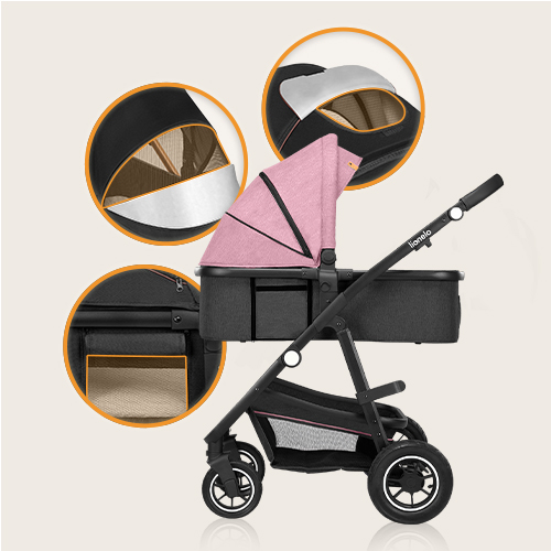 Lionelo Cama Grey Graphite — przyczepka rowerowa z funkcją wózka spacerowego